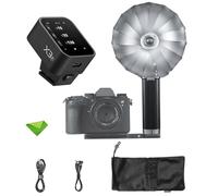 Godox Lux Master Retro TTL Touchscreen Camera Flash+Godox X3-F Trigger for Fuji, Gn25 460 Full Power Flashes, 6000K±300K Cct, S1/S2 Optical Control 2.4G Wireless Speedlight for Fuji Fujifilm Cameras