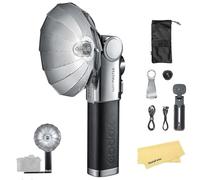 Godox Lux Master TTL Retro Flash,2.4GHz sans Fil GN25 S1/S2 Contrôle Optique,Modes Flash Automatique/Manuel Intégrée 2980mAh Lithium Batterie pour Canon Nikon Sony Fuji Fujifilm Olympus Panasonic