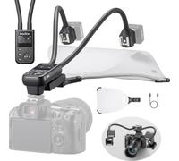 Godox MA2 Macro Twin Light CCT 2800K-6500K LED & Flash Fill S1/S2 Mode | Double bras et sabot avec diffuseur magnétique Batterie intégrée Éclairage gros plan CRI 96 TLCI 97
