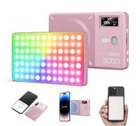 Godox MA5R Lumière Vidéo RGB Magnétique Pleine Couleur, 1800K-10000K 14 Effets Pré-Programmés LED Photo pour Selfie Appareil Photo DSLR (rose)