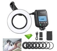 Godox MF-R76S+ TTL Flash annulaire Dentaire 76 WS GN14 CCT 5900 K ± 200 K 550 flashs Pleine Puissance, Temps de Recyclage 0,1-1 s Flash Macro pour Sony A7M4, A7R5, A6400, ZV-E10