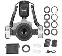 Godox MF-T76 S Macro Flash Double tête, Appareil Photo Sony adapté,76Ws, GN22.4,TTL, Sortie 1-1/256, synchronisation Rideau Avant/Rideau arrière, Batterie fournie, adapté à la Photographie Macro