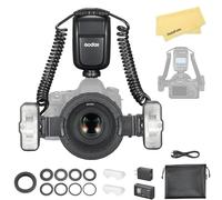 GODOX MF-T76S MF-T76 S Double Flash Macro pour Sony Appareils Photo,76W 2.4G TTL HSS 1/8000,Batterie Lithium 7.2V/2980mAh,écran LCD,Bagues D'adaptation Incluses,Jusqu'à 550 éclairs à Pleine Puissance