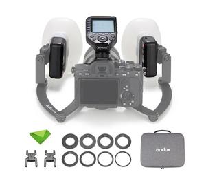 Godox MF12-DK1 12W Flash Macro Dentaire pour appareils Photo Sony, 500 flashs Pleine Puissance, Temps de Recyclage 0,01~1,7 s GN = 16,1, avec déclencheur Godox XProlIS+ pour la Photographie Dentaire