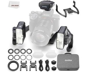 GODOX MF12-DK1 Macro Flash Kit, 2.4G Wireless Control, Dentists Mode, Built-in Lithium Battery As an Off-Camera TTL Flash, Compatible for Sony, with XproIIS Trigge + Dentists Trigger and MF-DB Stand