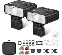 Godox MF12 Flash Macro Kit de à 2 lumières, contrôle sans Fil 2,4 GHz, Batterie au Lithium 3,7 V/6,29 W, Compatible avec Nikon Sony Canon Fuji Olympus et Panasonic, avec Lampe de modélisation