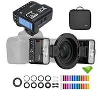 Godox MF12 MF12-K2 Flash Macro avec déclencheur Godox X2T-C pour Canon, Flash annulaire 12 W, contrôle sans Fil 2,4 G, Mode TTL/M, Batterie au Lithium 3,7 V/6,29 W intégrée