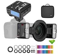 Godox MF12 MF12-K2 Flash Macro avec déclencheur Godox X2T-F pour Fuji Fujifilm, Flash annulaire 12 W, contrôle sans Fil 2,4 G, Mode TTL/M, Batterie au Lithium 3,7 V/6,29 W intégrée