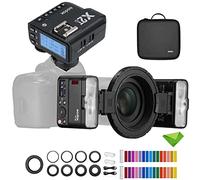Godox MF12 MF12-K2 Flash Macro avec déclencheur Godox X2T-O pour Olympus/Panasonic, Flash annulaire 12 W, contrôle sans Fil 2,4 G, Mode TTL/M, Batterie au Lithium 3,7 V/6,29 W intégrée