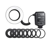 Godox ML-150II Anneau Flash Macro Universel 11 Niveaux de Luminosité Réglable GN12 Recyclage Rapide avec 8 Anneaux Adaptateurs de Remplacement pour Canon Nikon Sony DSLR