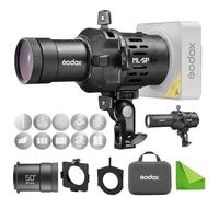 Godox ML-SP-50 Accessoire de Projection LED, Snoot Optique à Monture Godox, Projecteur pour Flash avec 12 Gobos d'éclairage, Compatible avec Les Panneaux LED ML40Bi, ML40R, ML100R et ML100Bi