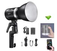 Godox ML30 Lampe vidéo LED 37,6 W, lumière LED Continue portative, 5600K CRI 96+ TLCI 97+, 12 Effets d'éclairage, contrôle APP, Mode Silencieux pour la Prise de Vue vidéo d'interview