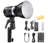 Godox ML30 Lampe Vidéo LED COB, 37,6W 5600K,Portable Eclairage Continu,IRC 96+ TLCI 97+,12 Effets Lumineux,Luminosité de 0-100%,Contrôle Via APP,Mode Silencieux,Compatible avec la Batterie NP-F970