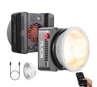 Godox ML40Bi 60W Lampe vidéo LED de Poche Bicolore 2800K-6500K | IRC ≈ 96, batterie intégrée de 4800mAh,dos magnétique,application et contrôle NFC,portable pour YouTube/TikTok/photographie