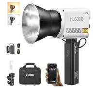 GODOX ML60IIBi 70W LED Lumière Vidéo Portable Photographie Kit d'éclairage avec poignée de Batterie et AD-E2 Lumière Vidéo 2800K-6500K 11 FX Effets CRI 96+ TLCI 97+ avec réflecteur,Sac de Transport