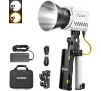 Godox ML60IIBi Bi-Colore Lampe Vidéo à LED, 70W 2800K-6500K Lampe de Studio, LED Light de Photographie d'Extérieur CRI 96+ TLCI 97+, Portable Video Light avec 11FX Effets 0-100% de Luminosité