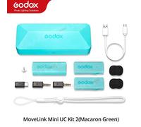 Godox Movelink Mini Lt Uc Microphone Sans Fil 2.4Ghz Émetteur Récepteur Micro Lavalier Pour Iphone Type-C Smartphone Appareil Photo Reflex Numérique.Uc Kit2 Green.