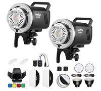 Godox MS300V 2-Pack Studio Strobe Professionnel 300W GN58 0,1-1,8 s Temps de Recyclage 2,4 G Système X, 5600 ± 200K Flash avec Lampe Pilote LED