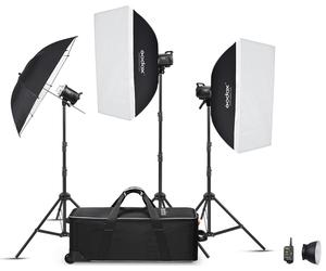 GODOX MS300V-D Kit de 3 Flash de Studio (avec Support et accessoires)