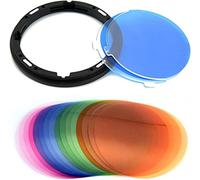 Godox Plaque Diffuseur AK-R16 et Gel de Réglage de Température Couleur V11T | 16 couleurs, 32 pièces pour Godox V1-C, V1-N, V1-S V1Pro Speedlite, AD200, AD200PRO avec tête de flash H200R