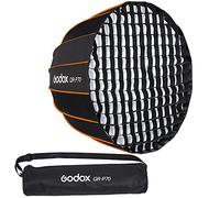 Godox QR-P70 70cm Boîte à lumière parabolique Profonde Portable avec Grille | 70cm Softbox Installation rapide pour Godox SL60W VL150 VL300 UL150 SL150WII SL200WII SZ150R