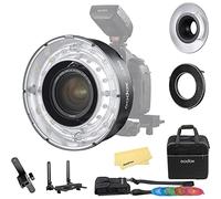 Godox R200 Tête de Flash Annulaire Macro,5800±200K 200Ws pour AD200Pro II AD200 AD200 Pro pour Portraits et Mariages,avec Sac de Transport,Réflecteur,Grille en Nid d'abeille et Kit de Gels de Couleur