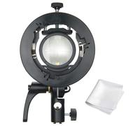 Godox S2 Bowens Mount Support de Support Type S pour Flash Godox série V1 V1-S V1-C V1-N V1-F V1-O AD200Pro AD200 AD300 Pro AD400Pro V860II Série TT350 pour Montage Snoot, Softbox, nid d'abeille