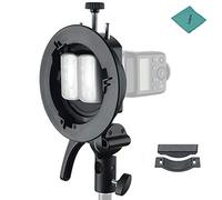 Godox S2 Portable Flash S-Type Holder Support Speedlite avec Monture Bowens pour Godox série V860II série TT350 série AD400Pro/ AD200Pro pour Bowens Mount Flash Snoot Softbox Réflecteur Beauty Dish