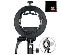 Godox S2 Support de Flash Bracket S-Type Support Bowens Mount pour Godox V1 AD200Pro AD400Pro V860II TT685 TT350 Flash Snoot Softbox Réflecteur (S2-Type Support)