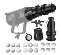 GODOX SA-17 Adaptateur avec Accessoire de Projection SA-P, diaphragme SA-06, Jeu de gobos SA-09-001/002/003, obturateur de Cadrage SA-07 pour Lampe vidéo à lumière Continue à Monture Bowens