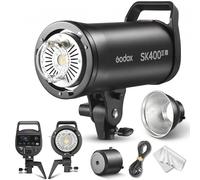 Godox SK400III-V Flash de studio 400 W avec réflecteur standard, flash studio GN65 5600K avec lumière de réglage LED 10 W, réglage de la puissance 1/32-1/1, système X sans fil 2,4 G, support Bowens