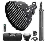 GODOX SL-60W CRI 95+ Éclairage vidéo LED SL60W Version blanche 5600K 60WS avec monture Bowens, boîte à lumière P60 à installation rapide AMBITFUL, sac de transport, support lumineux