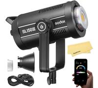 Godox SL150 III SL150III Lampe Vidéo LED Lumière du Jour, 160W,5600±200K,73600 Lux à 1m,IRC 96+,TLCI 97+,Monture Bowens,Lumière Continue,8 Effets,Luminosité de 0-100% avec Contrôle par Application