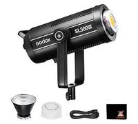 Godox SL300III Éclairage Vidéo LED, 99300lux@1m5600K CRI96 TLCI97 Stand Bowens 0%-100% Réglage de la Luminosité, Intégré 8Fx Effet, Mode Silencieux, Adapté à la Vidéo, Studio, Nature Morte, Interviews