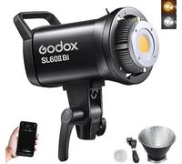 Godox SL60IIBi LED Lampe de Studio Bicolore, 75W 2800K-6500K LED Lampe Vidéo, Contrôle Bluetooth 11 FX Effects CRI 96+ LED Light avec Bowens Mount pour Enregistrement Vidéo, Mariage