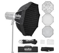 GODOX Softbox EazyFlow Octa 90cm Monture Bowens avecGrille Alvéolée Pliable | Softbox Portable Montage et Démontage Rapides Pour Flashs et Éclairages Vidéo LED Pour Studio,Streaming,Extérieur,Portraits