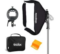 Godox Softbox Light 61 x 61 cm avec Support Speedlite de Type S2, Diffuseur de Lumière de Photographie Portable et Modificateur pour Éclairage de Studio Photo Professionnel