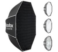 Godox Softbox Octogonale 90cm avec Monture Bowens, Octa-90 Portable Pliable à Déploiement Rapide avec Grille et Diffuseur, Compatible Godox/SMALLRIG/Neewer/Aputure