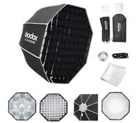 Godox Softbox UL-Octa60 Boîte à lumière octogonale à dégagement rapide Design parapluie Bowens Mount Softbox avec grille et plateau de déflecteur pour éclairage vidéo et photographie LED 23.6in / 60