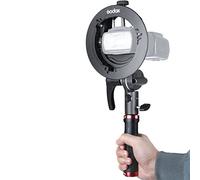 Godox Support Bowens S2 de type S avec poignée porte-vis 1/4 pour flash Godox AD200Pro, AD200, AD400Pro, V1, V860II, TT685II TT600, poignée réglable pour contrôle précis de l'inclinaison