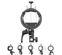 Godox Support S3 Speedlite réglable ± 90° avec trou de parapluie, support de flash Bowens compatible avec les flashs série Godox V100/V1Pro/AD300/AD200/AD100/V860II/V860III/TT350