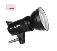 Godox Torche LED COB SL60W Lampe vidéo pour Studio, CRI 95+, 5500K, Bowens Monture avec télécommande+RC-A5 télécommande + Six Couleurs Tissu de Filtre