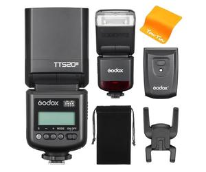GODOX TT520III Flash D'appareil Photo Speedlite avec Lanceur RT-16, 433 MHz Flash sans Fil GN33 S1/S2, Commande Optique, Design Hot Shoe à Contact Unique, Fonctionnement sur Batterie