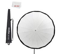 Godox UB-130D 51 en 130 cm Blanc Parabolique Reflective Transparent Soft Umbrella Studio Light Umbrella with Black Silver Diffuseur Cover (UB-130D)