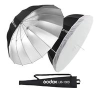 Godox UB-130S Parapluie parabolique réfléchissant Profond avec intérieur argenté pour Studio Photo avec Couvercle diffuseur pour Prise de Vue en Studio vidéo (130 Argent)