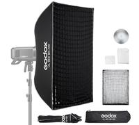 Godox UL Boîte à lumière avec diffuseur en treillis, 90 x 120 cm, montage rapide, avec support Bowens, éclairage photo compact, boîte à lumière Godox pour photographie flash, lumière continue, flash
