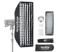 Godox UL Softbox avec diffuseur à grille, 30 * 90 cm Softbox à montage rapide avec support Bowens, éclairage photo compact, Godox Softbox pour flash de photographie, éclair continu, monolight, flash
