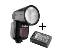 Godox V1 flash cobra pour Sony + batterie supplémentaire