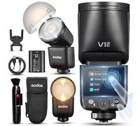 Godox V1 MID C Flash pour appareil photo Canon avec diffuseur AK-R11, écran tactile Speedlite 55 W, aspect 24 mm, flash 650+, TTL/HSS 1/8000s, flash de voyage V1MID pour R6 Mark II R10 R7 R100 EOS-R