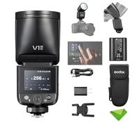 Godox V1 mid C V1midC TTL Flash pour Canon, mini flash à tête ronde avec écran tactile, temps de recyclage de 1,7 s, 650 éclairs à pleine puissance, lampe pilote LED de 2 W, synchronisation haute vite